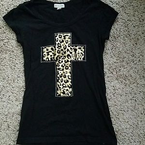 Guess cross bling t shirt sz MD